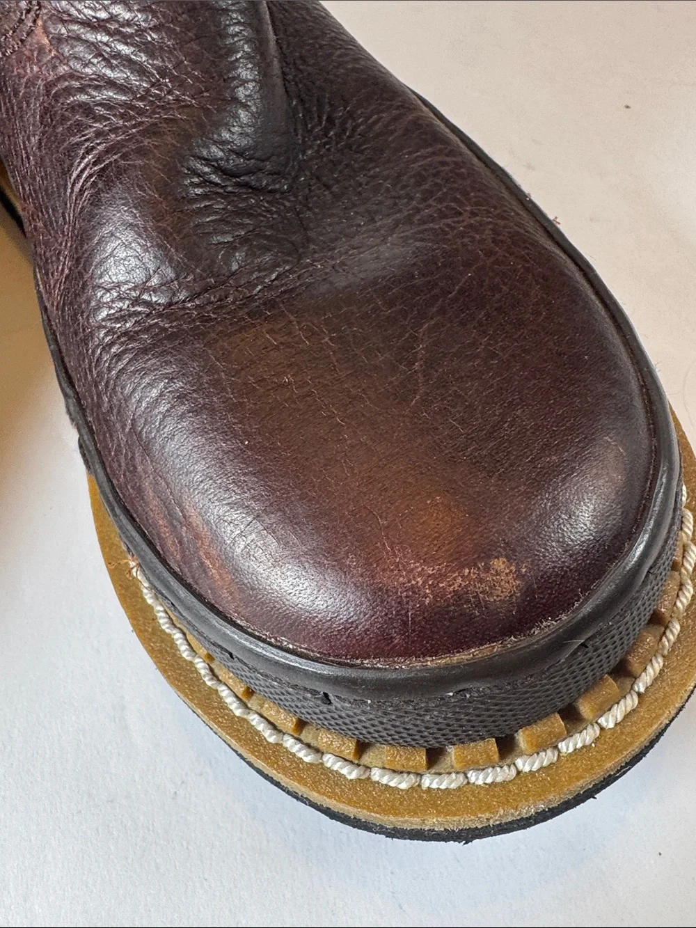Georgia Boot Dark Brown Leather Kids Pull-On Work Boots